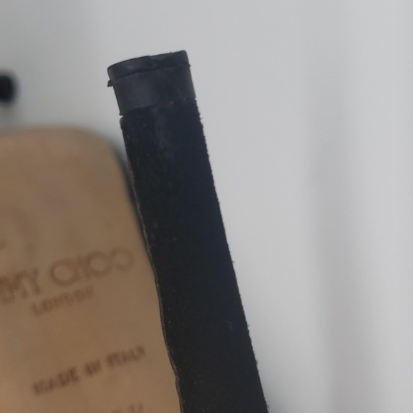 705- Jimmy Choo Women's Detroit Suede Peep Toe Open Bootie Made in Italy Sz 7.5 - Picture 13 of 13